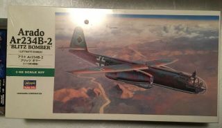 Arado Ar234b - 2 Blitz Bomber - Hasegawa 1/48 Aircraft - Sealed/nib W Vls Detail