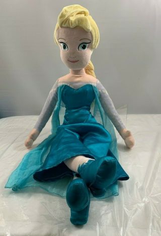 Disney Frozen Fever Queen Elsa Soft Large Plush 28 " Toy Doll