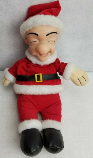 Christmas Mr Magoo Plush Santa Claus 18” Vinyl Face 2002 Toy Cartoon Tv