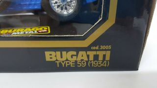 Burago 1/18 - COD.  3005 Bugatti Type 59 (1934) - Blue 2