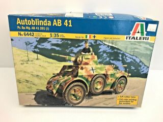 1/35 Italeri Autoblinda Ab 41 Italian Armored Car Complete Open Box Sh
