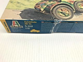 1/35 Italeri Autoblinda AB 41 Italian Armored Car Complete Open Box SH 2