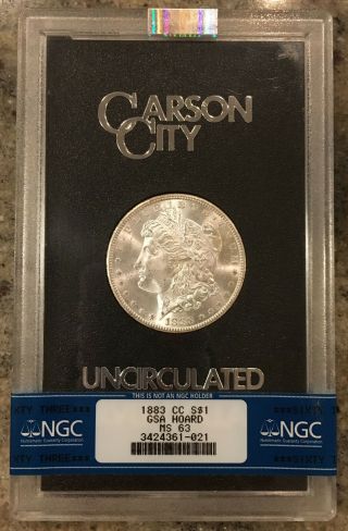 1883 Cc Gsa Hoard Morgan Silver Dollar Ngc Ms 63 Carson City