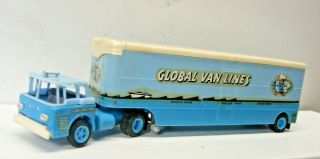 Ho - Revell C - Cab Ford Tractor & Trailer Global Van Lines