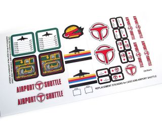 Custom Die Cut Stickers For Lego 6399 Airport Shuttle Custom Builds