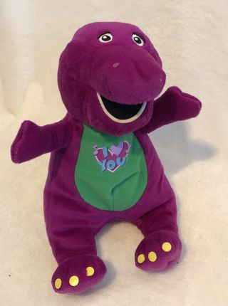Barney " I Love You " 14 " Singing Plush Lyons Talking Stuffed Animal Dino