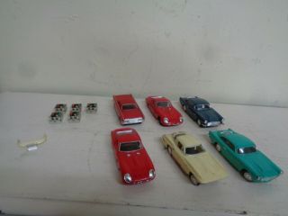 Vintage 1964 Ideal Motorific 6 Cars With Parts