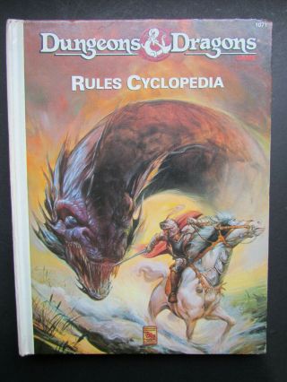 Dungeons And Dragons Rules Cyclopedia - - 1071 1991 Hard Cover Tsr D&d Ad&d