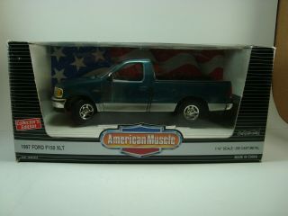 Ertl American Muscle 1997 Ford F150 Xlt 1:18 Scale Two Tone Green And Silver