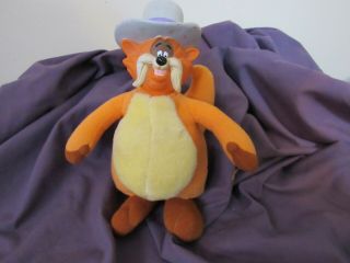 1991 Orange Cat Tiger 9 " Tyco Plush Action Figure American Tail Fievel Goes West