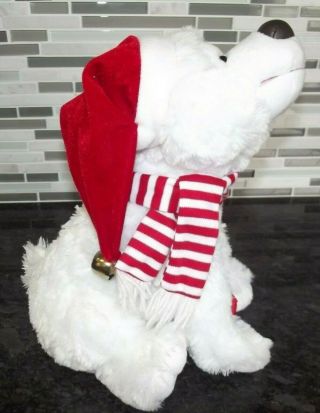 Tekky Toys 2007 Animated Christmas Chestnut White Polar Bear Plush Rare