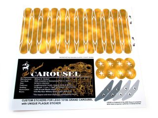 Custom Die Cut Stickers For Lego 10196 Grand Carousel,  Builds,  Plaque Sticker