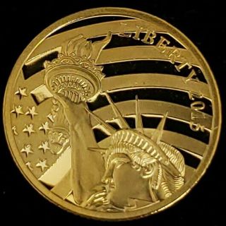 2015 Cook Islands $5 Liberty 1/10th Ounce.  24 Pure Gold Collector Coin 4cil1525