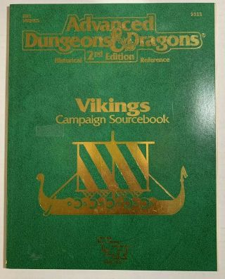 Ad&d 2nd Ed Vikings Campaign Sourcebook Tsr 1991 9322