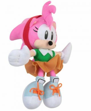 Sonic The Hedgehog: Amy Rose Plush Doll Pink Stuffed Sega Toy 9 Inch No Tags