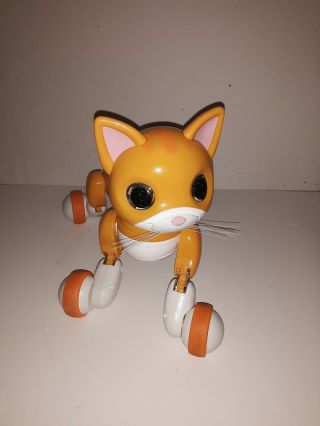 Zoomer Kitty Orange Tabby Whiskers Interactive With Charger Spin Masters