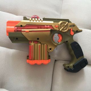 Nerf Gold Blue Lazer Tag Phoenix LTX Laser Blaster Pistol Tiger Guns Pair 3