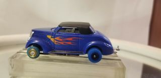 1937 Ford Rodster Blue With Flames HO slot car Fray Style Practice Car 2