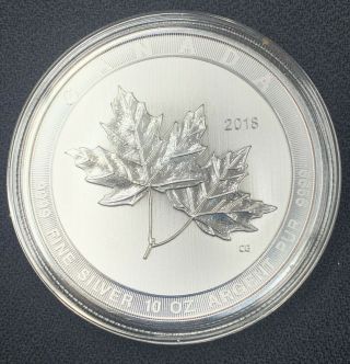 2018 Canada 10 Oz Silver $50 Magnificent Maple Leaves 10 Oz Pure 9999 Silver
