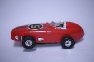 Vintage Ho Scale Aurora Tjet Indy Race Slot Car Red