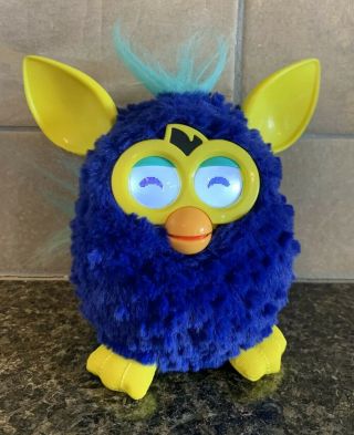 Furby BOOM Mind Of Its Own Blue and Yellow Hasbro 2012 Interactive Toy 2