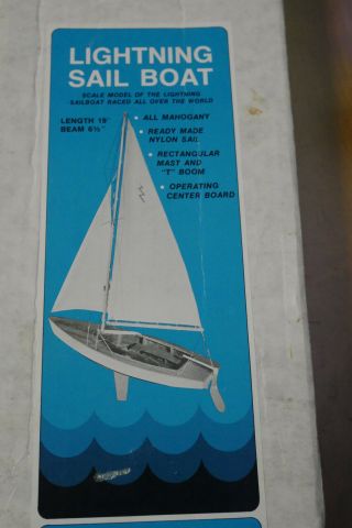 Dumas Lightning Sailboat 19 Kit - Wooden Boat Model Kit - 1110