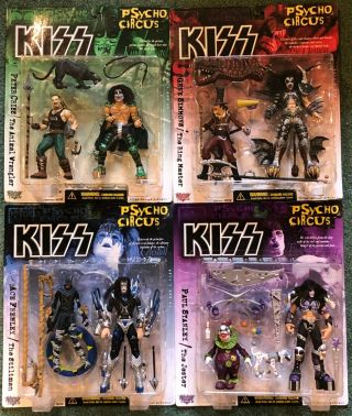 Kiss Psycho Circus Figures - Mcfarlane Toys - Set Of 4 1998 - Album Edition
