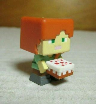 Minecraft Mini - Figures 1 " Alex With Cake Mini Action Figure Mattel Mojang