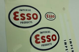 Minnitoy (otaco) Esso Tanker Truck Decal Set - Canada - Pressed Steel
