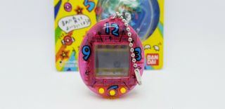 Tamagotchi Clear Red Clock 1996 Gen 1 Japanese Virtual Digital Pet Bandai 11 2