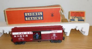 Lionel Postwar 3494 - 550 Monon Operating Boxcar O Gauge Toy Train Boxed