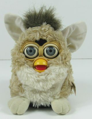 1998 Furby 70 - 800 Beige White Gray Eyes By Tiger Not