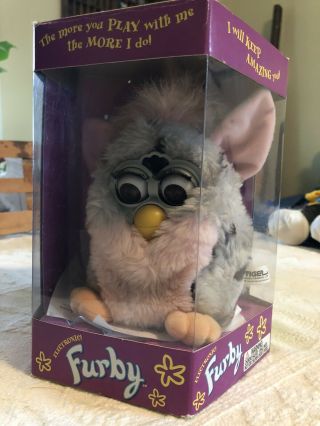 Furby 70 - 800 Series 1 Tiger Electronic Toy - Gray And Pink