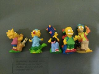 The Simpsons Burger King 1990 Kids Meal Wholy Family Set Of 5 Happy Meal Pvc