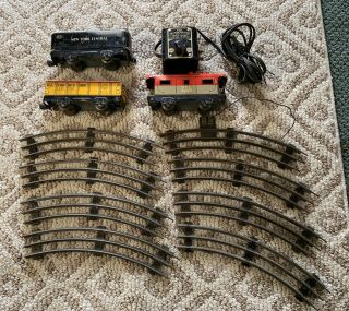Vintage Marx Train,  Cars Assorted Track And Transformer
