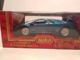 Mira 1990 Lamborghini Diablo 1:18 Scale Die Cast Metal - Blue