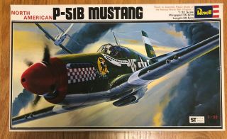 Revell P - 51 Mustang Plastic Model Kit 1/32 Scale H - 295 1969