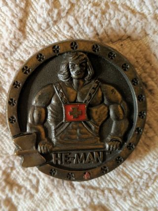 Vintage He - Man Belt Buckle Masters Of The Universe Lee Mattel