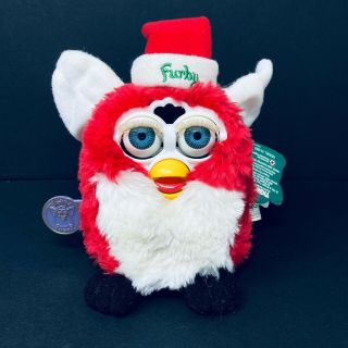 1999 Tiger Santa Claus Furby Limited Edition Red And White Hat Tags No Box