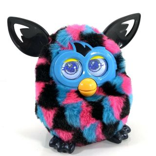 Furby Boom Blue Pink Black Ears Feet Talking Interactive Toy Hasbro 2012 F5