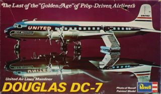 Revell 1:122 United Air Lines Douglas Dc - 7 Plastic Model Kit H - 168u