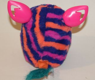 2012 Furby Boom Orange Purple Pink Diagonal Stripes Interactive Toy 3