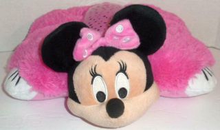 Disney Pink Minnie Mouse Plush Pillow Pet Dream Lites Bedtime Night Light Toy