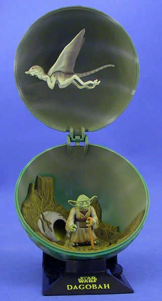 Star Wars Potf Loose Ultra Rare Complete Galaxy Globe Dagobah With Yoda.  C - 10,
