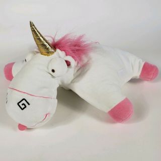 Despicable Me Toy Factory Fluffy Unicorn Pillow Plush Stuffed Animal 13 " X 20 "