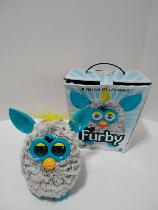 Furby Boom 2012 5 " Interactive Electronic Toy Grey Teal Rain Cloud Offers Accept