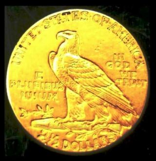 1914 GOLD INDIAN HEAD $2.  50 QUARTER EAGLE FINE GOLD BULLION COIN 4.  18 GRAMS 2