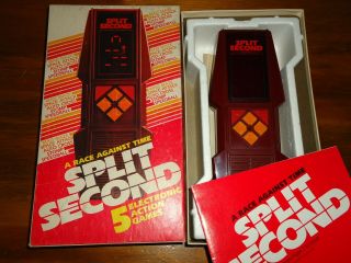 Vintage Electronic 1980 Parker Brothers Split Second Handheld Video Game W/box