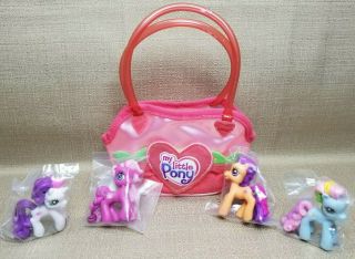 My Little Pony Mlp Carrier Bag (3) 2006 (1) 2007 Plastic Mini Pony 