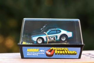 2 Vintage Afx Magnatraction Boxed Ford Capri Rally Sports Blue And Red
